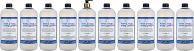 Body & Hair White Lotus 1 liter met gouden pomp - set van 10 stuks - 2 in 1 voor lichaam en haar - voordeelverpakking