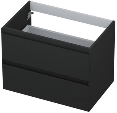 INK - Onderkast 2 Laden Greeploos Gelakt - 700x450x520 Mm - Mat Antraciet