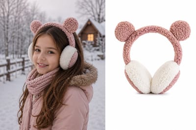 Teddy Oorwarmer Meisje - Kind - Roze - Kind 6 t/m 12 jaar