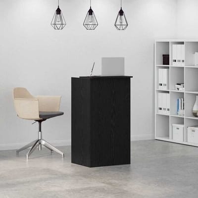 vidaXL - Receptiebalie - 55x50x103,5 - cm - bewerkt - hout - zwart