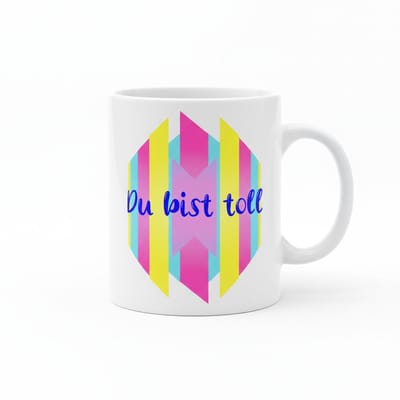Je Bent Geweldig – “Du bist toll” Kleurrijke Inspirerende Koffiemok 330 ml | Positief Motiverend Cadeau