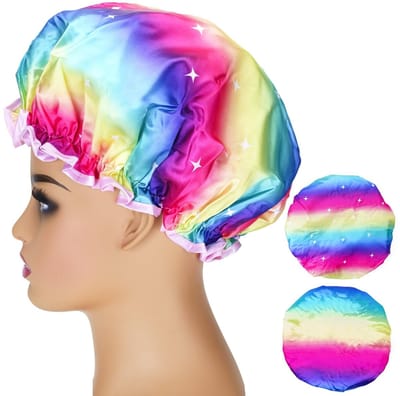 Dailygoody - Waterdichte Douchemuts - Dubbellaags - Comfortabel en Stijlvol - 32 cm - Herbruikbare Badmuts - Geschikt voor Salon en Spa