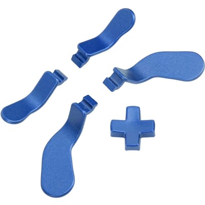 5 Stuks Controller Padel en D-Pad Precieze Pasvorm Roestvrij Staal D-Pad Paddles Vervanging voor Elite blauw