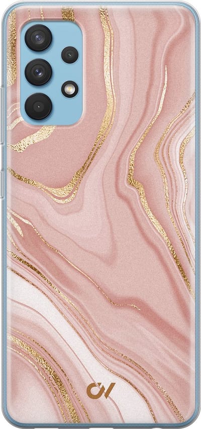 Hoesje geschikt voor Samsung Galaxy A32 4G - Rose Marble - - Roze - - Casevibes