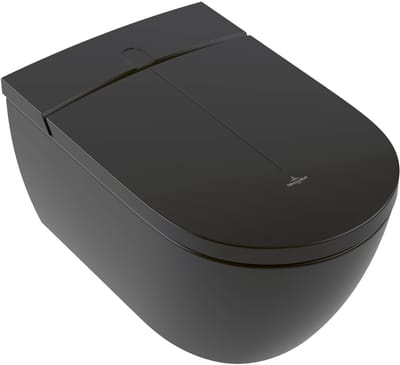 Villeroy & Boch ViClean - Elektronisch bidet met keramiek, Rimless, CeramicPlus, SoftClosing, Pure Black V0E200R7