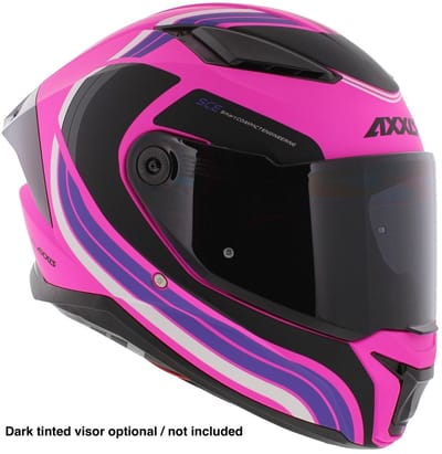 Axxis Panther SV integraal helm Tribute mat roze L - Motor / Scooter / Brommer - Dames & heren integraalhelm - met zonnevizier