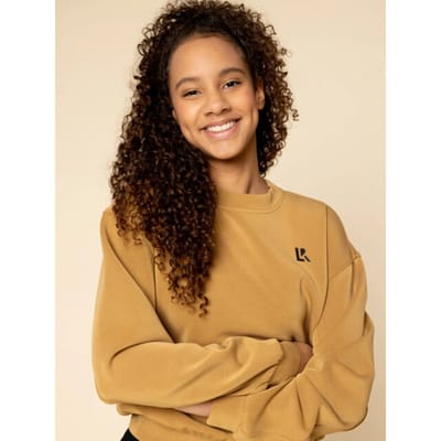 LOOXS 10sixteen Meisjes sweater - Maat 128 in de kleur beige van 45% Viscose 47% Polyester 8% Spandex - 2533-5388-436