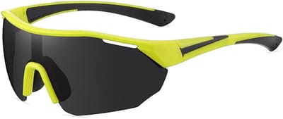 Gepolariseerde sportzonnebrillen, fietsbrillen, UV400, mountainbikebrillen, honkbalbrillen, hardloopbrillen, visbrillen, golfbrillen voor buitenactiviteiten (geel)