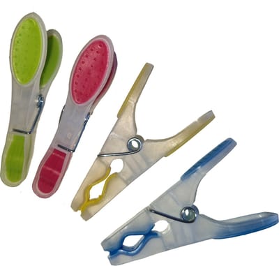 Aqua Laser Wasknijpers | Softgrip wasknijpers | 4 kleuren | 18 wasknijpers in set