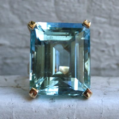 WOSIKATE Overdreven Prinses Vierkante Marineblauwe Topaas Ring Voor Vrouwen KoperMet 18K Verguld Mode Sieraden Vingerring 10 black