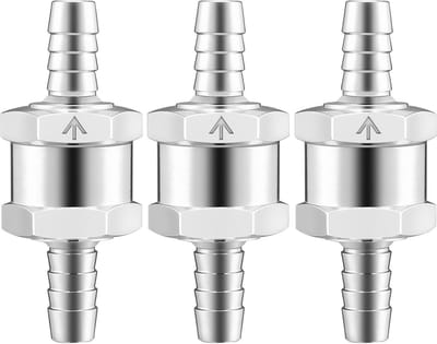 Set van 3 Controlekleppen voor Brandstofslangen - 8 mm Aluminium Ventielen voor Benzine, Diesel en Water