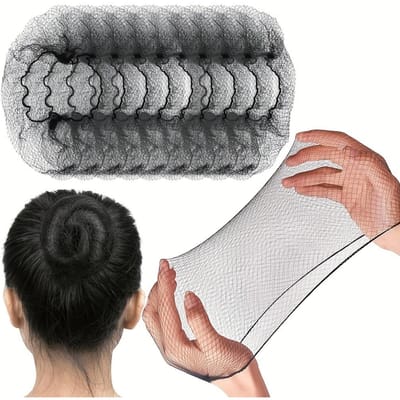 10 STUKS Haarnetjes Elasticiteit Onzichtbaar Elastisch Mesh Haarknotnet Voor Slapen Vrouwen Pruiken 10pcs gray
