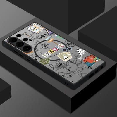 Hoes met Vliegtuigprint van Bergtop Voor Samsung Galaxy S25 S23 S24 Ultra S21 S20 S24 FE S22 Plus Voor Magsafe Magnetische Matte Hoes Galaxy S24