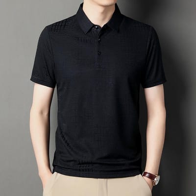 Zomer Nieuw Koreaanse Stijl Heren Polo Shirt Revers Dunne Casual Effen Kleur Heren Korte Mouwen XXXXL