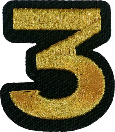 Fjesta© Oeteldonk embleem - Gouden cijfer 3