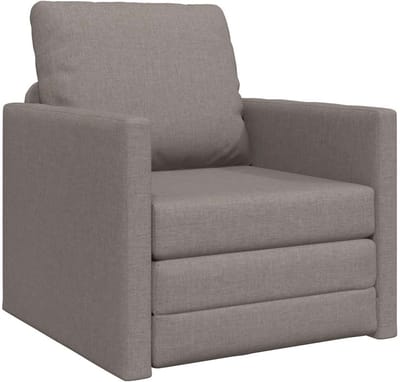 Slaapstoel - Uitklapbaar - Slaapbank - Logeerbed - Zetelbed - Slaapfauteuil - Vouwbed - 1 persoons - Zeer comfortabel - Taupe