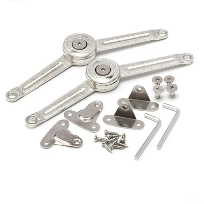 Dailygoods - Heavy Duty Deksel Blijft Scharnieren, 2 Stks Opvouwbare Deksel Ondersteuning Scharnier, Perfect voor Bureaus Kasten Kast Garderobe of Toybox