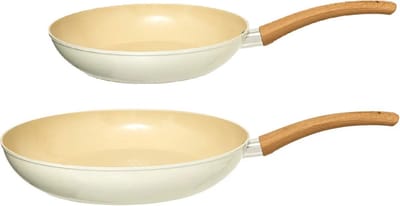Five Koekenpannen set Harmony - Alle warmtebronnen - Beige - Dia 24/30 cm - handvat bakeliet - aluminium