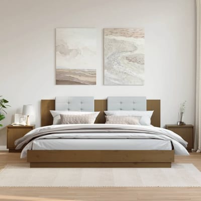 vidaXL - Nachtkastjes - 2 - st - 40x30x40 - cm - massief - grenenhout - honingbruin