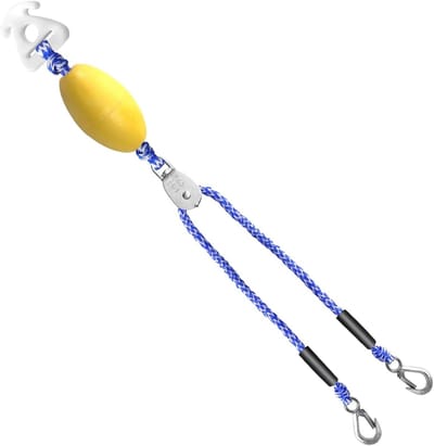 Boot sleeptouw - Drijvend touw - Watersporten trekken - Hoge treksterkte - 16 voet - Geel