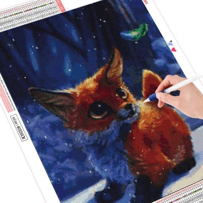 Volledige vierkante diamant borduurwerk dier 5D Diamond schilderij Fox mozaïek kruissteek woondecoratie kunst aan de muur Full Square 20X30CM