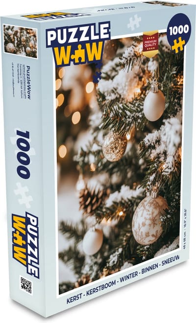 Puzzel Kerst - Kerstboom - Winter - Binnen - Sneeuw - Legpuzzel - Puzzel 1000 stukjes volwassenen - Kerstpuzzel - Kerstpuzzels - Kerst - Cadeau - Kerstcadeau voor mannen, vrouwen en kinderen