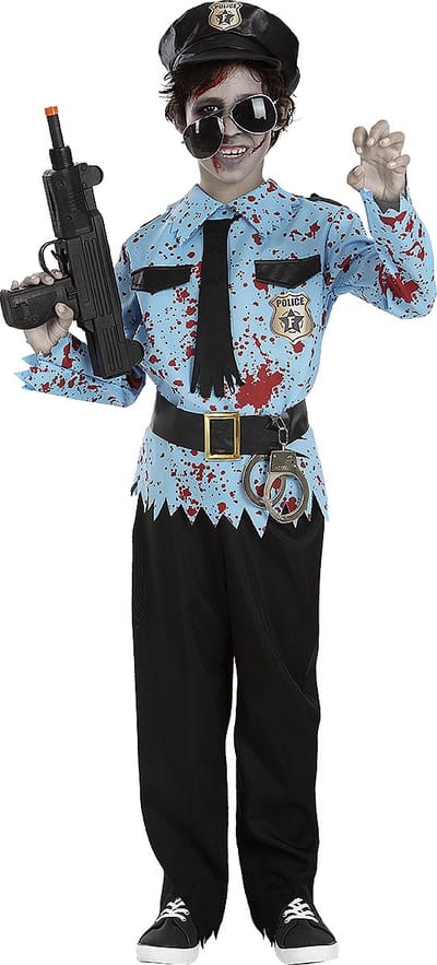 FUNIDELIA Zombie Politieagent Kostuum voor jongens - 107 - 113 cm