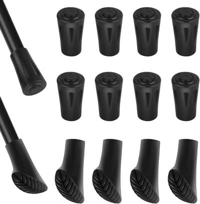 12 Stuks Rubber Buffers voor Nordic Walking Stokken, Antislip Buffers voor Wandelen op Asfalt, Grind en Bergen, Ideaal voor Hiking en Outdoor Activiteiten