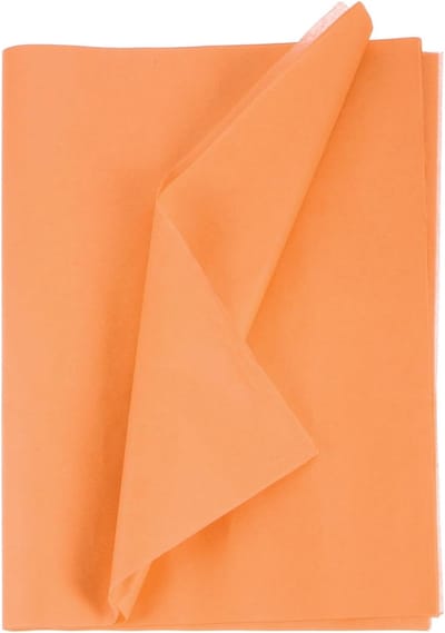 Zijdepapier Vellen - Cadeaupapier Inpakken - Knutselen Versieren - Houtgeslepen Materiaal - 35 x 50 cm - Donkeroranje