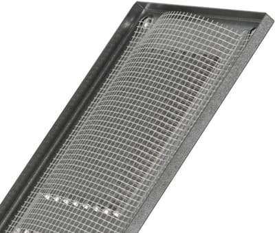 Metalen Ventilatierooster 500x100 mm met Insectenhor - Toevoer en Afvoer