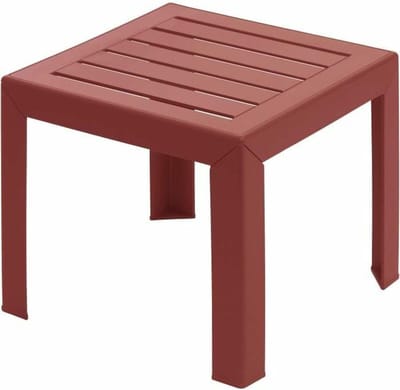 Bijzettafel - Tuin Salontafel - Buiten Gebruik - UV-Bestendig Hars - 40 x 40 x 41 cm - Rood