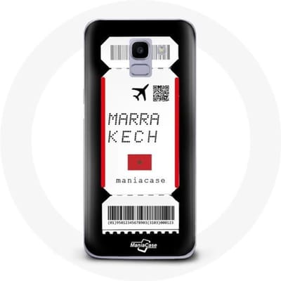 Case voor Samsung Galaxy A8 2018 Vliegticket Marrakech Marokko