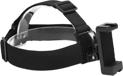 Head Mounted Mobile Phone Holder voor First Person View Video's - Handige Head Strap Mount voor Outdoor Gebruik met Telefoonclip