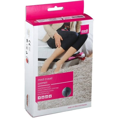 Medi travel women CCL 1 AD zwart teenstuk gesloten Size M Length kort