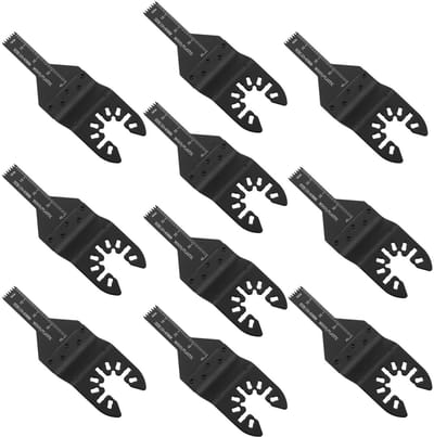 10pcs 90x10mm Wide Oscillating MultiTool Blades Wood Cutter Saw Blades Set Compatible with Dewalt Compatible with Fein Compatible with Makita