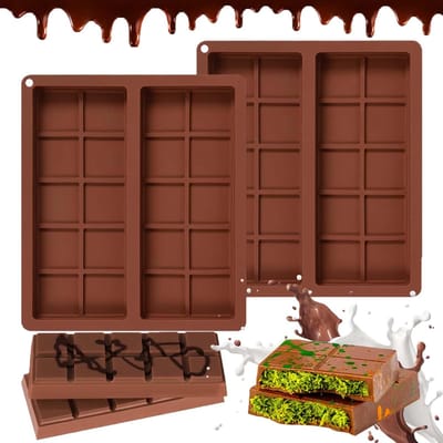 Dailygoods- Chocoladevorm Herbruikbaar - Siliconen Mallen - Antiaanbak - Temperatuurbestendig - Voor Snoep/Chocolade - Lange Levensduur - Siliconen Mal