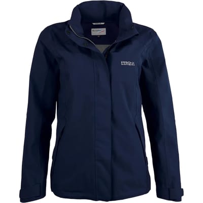 Pro-x Elements Outdoorjas Sky Dames sympatex 20000mm waterkolom - 8000 gr ademend -Marineblauw Maat 40
