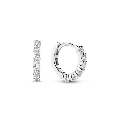 TI SENTO Dames Oorbellen - 925 zilver - Zirconia wit - 7956ZI