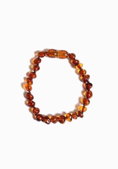 Coni barnsteen armband | Adult | Cognac | Maat 18,5 cm | Pijnstillende werking | Ontstekingsremmende werking