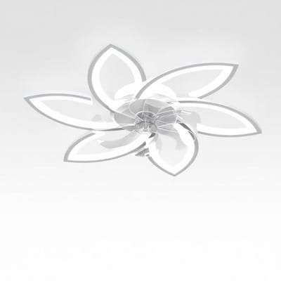 Plafondventilator met verlichting en afstandsbediening, 66W LED, 4600 lumen, dimbaar, 6 snelheden, 78 cm- Wit.