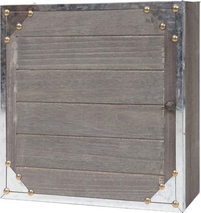 Sleutelkastje Virginia, houten sleutelkastje, shabby-look vintage 27x27x6cm ~ grijsbruin