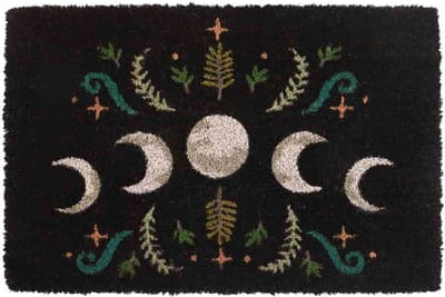 Something Different - Black Dark Forest Moon Phase Deurmat - Multicolours