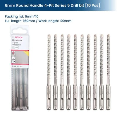 Bosch SDS Plus hamerborensets voor betondiameter 6-12 mm boorhameraccessoires met ronde handgreep