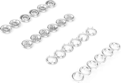 200 stuks metalen drukknopen set, 9.5 MM holle Prong drukknoop sluiting ringen voor kleding maken, Baby uit één stuk pak