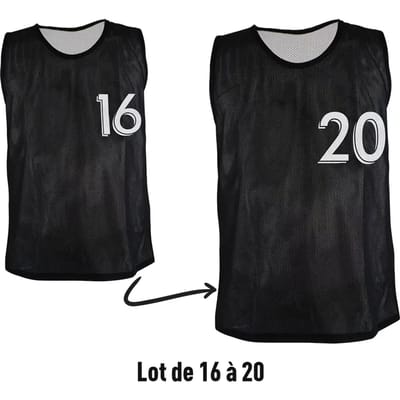 Omkeerbare, genummerde hesjes (Nr. 16 tot 20) Sporti (x5)