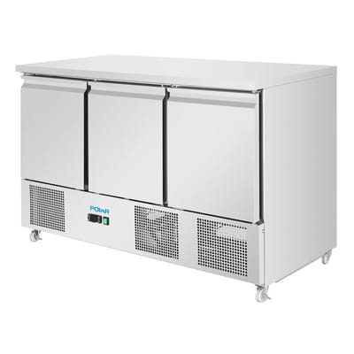Polar U-serie Geventileerde 3-deurs saladette 400L