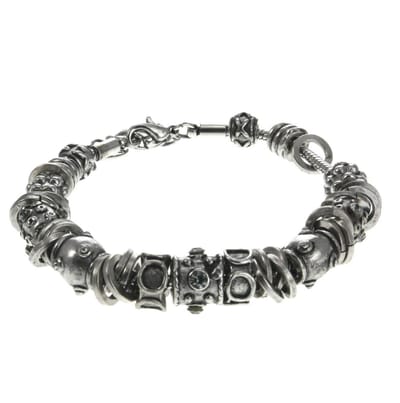 Behave - armband met zilverkleurige kralen - trendy voor elke dag