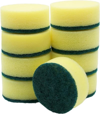 Set van 9 Sponsborstels voor Universele Reiniging, Nylon en Witte Schuim, Geschikt voor Elektrische Reinigingsapparaten en Accessoires