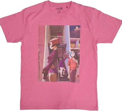 Gorillaz - The Static Channel Heren T-shirt - M - Roze