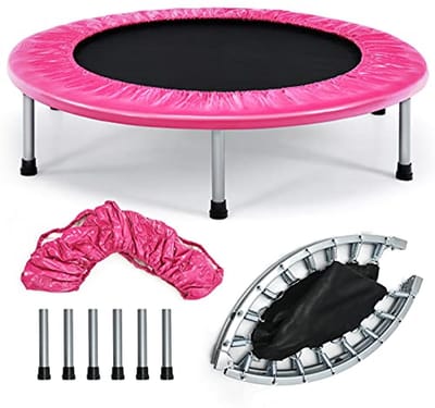 Opvouwbare Trampoline 97 cm - Kindertrampoline voor Binnen en Buiten - Fitness Trampoline tot 150 kg - Antislip Voeten